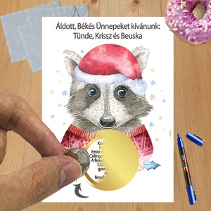 Karácsonyi kaparós sorsjegy egyedi felirat vicces ajándék, Otthon & Életmód, Papír, írószer, Ajándékozás kellékei, Ajándék sorsjegy, Fotó, grafika, rajz, illusztráció, MESKA