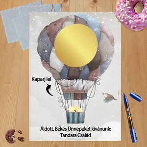 Karácsonyi kaparós sorsjegy egyedi felirat vicces ajándék, Otthon & Életmód, Papír írószer, Ajándékozás kellékei, Ajándék sorsjegy, Fotó, grafika, rajz, illusztráció, MESKA