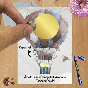 Karácsonyi kaparós sorsjegy egyedi felirat vicces ajándék - otthon & életmód - papír, írószer - ajándékozás kellékei - ajándék sorsjegy - Meska.hu