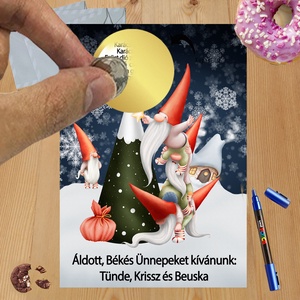 Karácsonyi kaparós sorsjegy egyedi felirat vicces ajándék - otthon & életmód - papír, írószer - ajándékozás kellékei - ajándék sorsjegy - Meska.hu