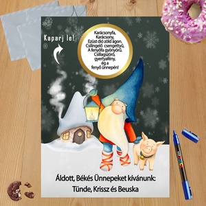 Karácsonyi kaparós sorsjegy egyedi felirat vicces ajándék - otthon & életmód - papír, írószer - ajándékozás kellékei - ajándék sorsjegy - Meska.hu