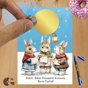 Karácsonyi kaparós sorsjegy egyedi felirat vicces ajándék - otthon & életmód - papír, írószer - ajándékozás kellékei - ajándék sorsjegy - Meska.hu