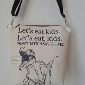 Dínó táska, Táska & Tok, Kézitáska & válltáska, Vállon átvethető táska, Varrás, MESKA