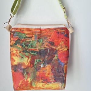 Festmény táska, Táska & Tok, Kézitáska & válltáska, Vállon átvethető táska, Varrás, MESKA