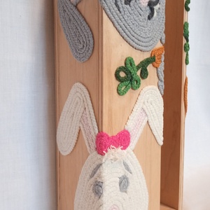 Nyuszis fa zsebkendőtartó - otthon & életmód - tárolás & rendszerezés - zsebkendőtartó - Meska.hu