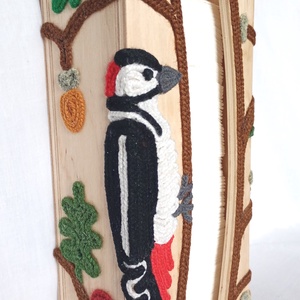 Harkályos fa zsebkendőtartó - otthon & életmód - tárolás & rendszerezés - zsebkendőtartó - Meska.hu