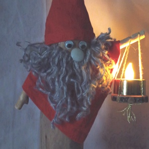 Fa álló manó világító mécsessel - otthon & életmód - dekoráció - manók - Meska.hu