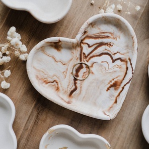 Szív alakú tálka - ékszer - ékszertartó - ékszertartó tál - Meska.hu