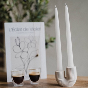 Jesmonite gyertyatartó - esküvő - dekoráció - gyertya & gyertyatartó - Meska.hu