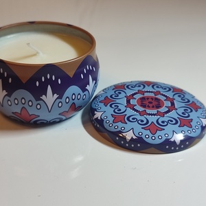 Mandala mintás illatgyertya fedeles tégelyben - otthon & életmód - gyertya, illat, aroma - párologtató - Meska.hu