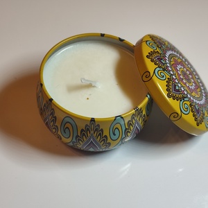 Mandala mintás illatgyertya fedeles tégelyben - otthon & életmód - gyertya, illat, aroma - gyertya - Meska.hu