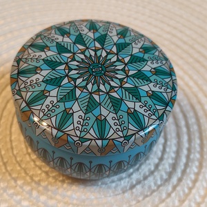Mandala mintás illatgyertya fedeles tégelyben - Meska.hu
