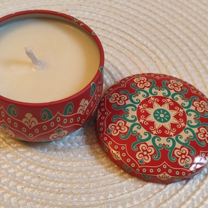 Mandala mintás illatgyertya fedeles tégelyben - Meska.hu