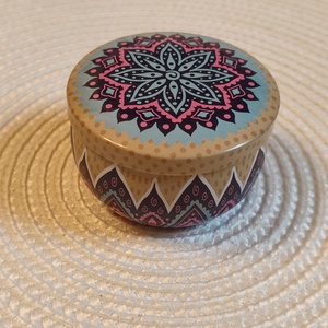 Mandala mintás illatgyertya fedeles tégelyben - otthon & életmód - gyertya, illat, aroma - gyertya - Meska.hu