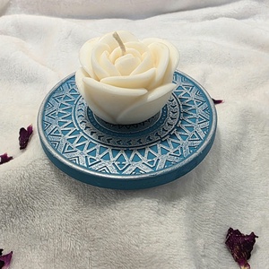 Mandala gyertyaalátét, Otthon & Életmód, Gyertya, illat, aroma, Mécses és mécsestartó, Gipszöntés, MESKA
