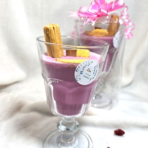 Forralt bor szójaviasz illatgyertya pohárban - Meska.hu