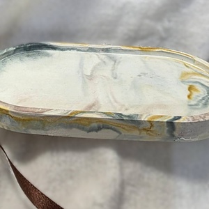 Ovális alátét/Acél márvány - otthon & életmód - dekoráció - asztal és polc dekoráció - dekorációs tál, tartó - Meska.hu