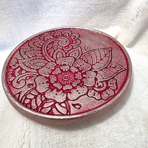 Mandala gyertyaalátét-Mályva - Meska.hu