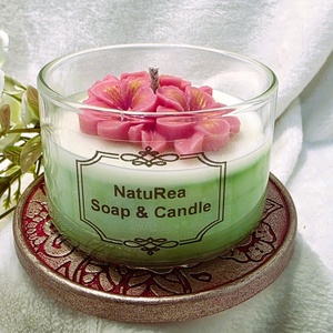 Hortenzia szójaviasz illatgyertya - Meska.hu