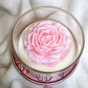 Bazsarózsa illatgyertya - otthon & életmód - gyertya, illat, aroma - gyertya - Meska.hu