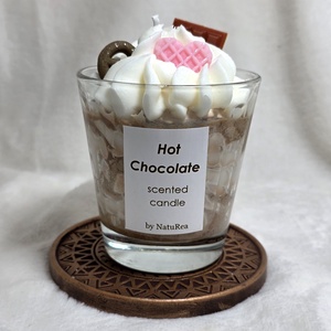 Forró Csoki desszertgyertya, Otthon & Életmód, Gyertya, illat, aroma, Gyertya, Gyertya-, mécseskészítés, MESKA