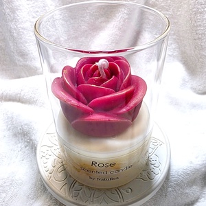 Rózsa és málna szójaviasz illatgyertya, Otthon & Életmód, Gyertya, illat, aroma, Gyertya, Gyertya-, mécseskészítés, MESKA