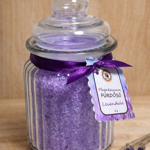 Magnéziumos fürdősó levendula illóolajjal - szépségápolás - szappan & fürdés - fürdősó, fürdőgolyó, habfürdő - Meska.hu