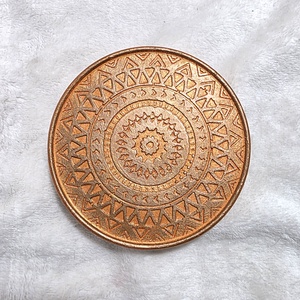 Kerámia alátét - Mandala / Narancs-arany - otthon & életmód - gyertya, illat, aroma - mécses és mécsestartó - Meska.hu