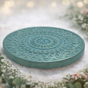 Kerámia alátét - Mandala / Antik zöld - Meska.hu