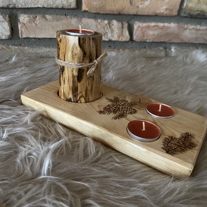 Fa mécsestartó - otthon & életmód - gyertya, illat, aroma - mécses és mécsestartó - Meska.hu