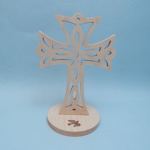 Fa kereszt gótikus mintával, Otthon & Életmód, Vallás, Kereszt, Famegmunkálás, MESKA