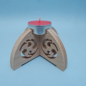 Fa mécsestartó shuriken mintával - otthon & életmód - gyertya, illat, aroma - mécses és mécsestartó - Meska.hu