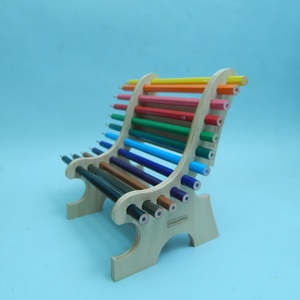 Fa színes ceruzatartó pad - otthon & életmód - papír, írószer - tolltartó & ceruzatekercs - Meska.hu