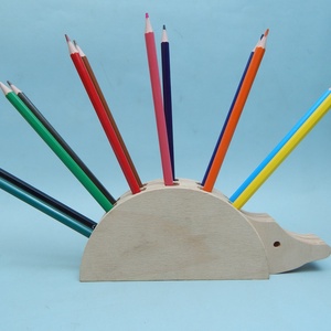 Fa ceruzatartó süni, Otthon & Életmód, Papír, írószer, Tolltartó & Ceruzatekercs, Famegmunkálás, MESKA