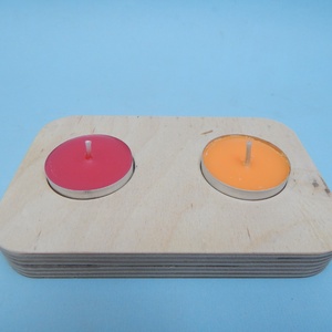 Fa téglatest alakú mécsestartó, Otthon & Életmód, Gyertya, illat, aroma, Mécses és mécsestartó, Famegmunkálás, MESKA