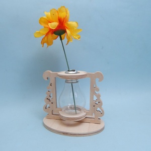 Fa váza égővel, Otthon & Életmód, Virágdekoráció, Virágtartó, Váza, Famegmunkálás, MESKA