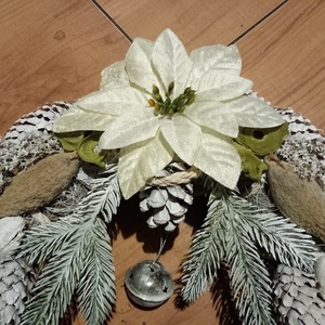 Hamvas karácsonyi kopogtató - otthon & életmód - dekoráció - ajtó- és ablak dekoráció - ajtódísz & kopogtató - Meska.hu