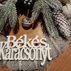 Hamvas karácsonyi kopogtató - otthon & életmód - dekoráció - ajtó- és ablak dekoráció - ajtódísz & kopogtató - Meska.hu