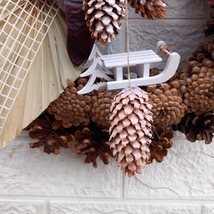 40 cm-es téli kopogtató - otthon & életmód - dekoráció - ajtó- és ablak dekoráció - ajtótábla - Meska.hu