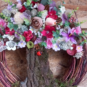 Életfa kopogtató 50 cm-es vesszőalapon - otthon & életmód - dekoráció - fali és függő dekoráció - függődísz - Meska.hu