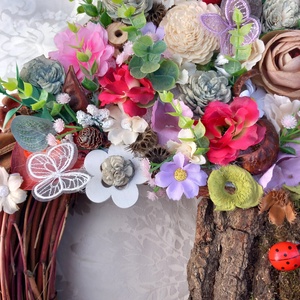 Akciós áron Életfa kopogtató 50 cm-es vesszőalapon - otthon & életmód - dekoráció - fali és függő dekoráció - függődísz - Meska.hu