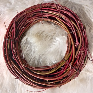 Vörösvessző koszorú alap - kellékek & szerszámok - dekorációs kellékek - koszorú, koszorúalap - Meska.hu