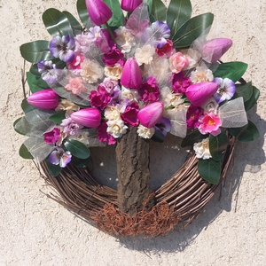 Tavaszi életfa kopogtató - Meska.hu