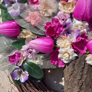 Tavaszi életfa kopogtató - otthon & életmód - dekoráció - ajtó- és ablak dekoráció - ajtódísz & kopogtató - Meska.hu