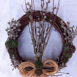 Tavaszi barkás kopogtató - Meska.hu