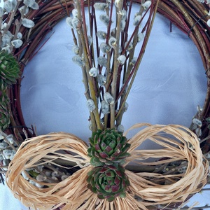 Tavaszi barkás kopogtató - otthon & életmód - dekoráció - ajtó- és ablak dekoráció - ajtódísz & kopogtató - Meska.hu