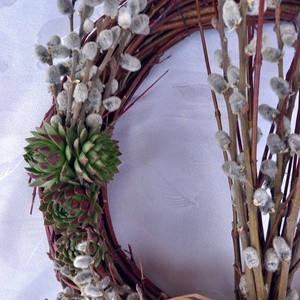 Tavaszi barkás kopogtató - otthon & életmód - dekoráció - ajtó- és ablak dekoráció - ajtódísz & kopogtató - Meska.hu