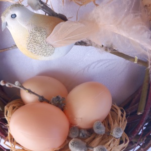 Tavaszi, húsvéti kopogtató - otthon & életmód - dekoráció - ajtó- és ablak dekoráció - ajtódísz & kopogtató - Meska.hu