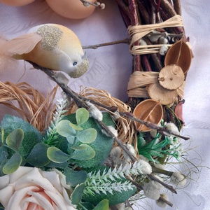 Tavaszi, húsvéti kopogtató - otthon & életmód - dekoráció - ajtó- és ablak dekoráció - ajtódísz & kopogtató - Meska.hu