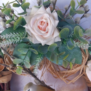 Tavaszi, húsvéti kopogtató - otthon & életmód - dekoráció - ajtó- és ablak dekoráció - ajtódísz & kopogtató - Meska.hu